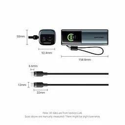 Батарея універсальна Vention 27000 mAh 200W Gray TFT Display Type (FKGH0) - мініатюра 2