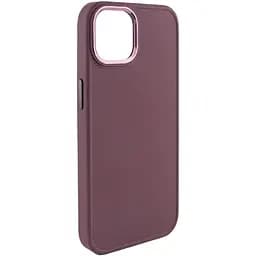 Чохол Epik TPU Bonbon Metal Style для Apple iPhone 14 Plus 6.7 Бордовий/Plum