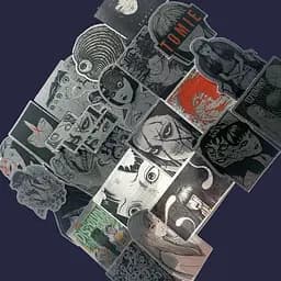 Стікерпак Дзюндзі Іто Набір наклейок GeekLand Junji Ito 50 штук - мініатюра 3