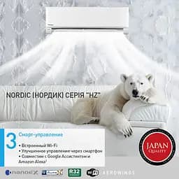 Внутрішній блок кондиціонера Panasonic Nordic Deluxe CS-HZ35XKE - мініатюра 5
