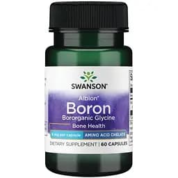 Бор Swanson Boron Boroganic Glycine 6 мг 60 капсул (2022-09-0937)