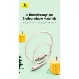 Кабель Baseus Habitat Series Fast Charging Cable USB to Lightning 2.4A 2m P10360200631-01 Green - мініатюра 4