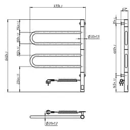 Електрична рушникосушка Navin Fouette 480x600 Sensor з таймером 00-044050-5080, Хром, Електронний - мініатюра 8