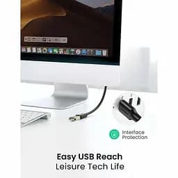Подовжувач Ugreen USB 3.0 AM/AF штекер - роз'єм 2 м, чорний (40657) - мініатюра 4
