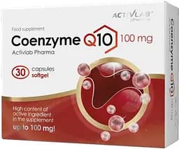 Коэнзим Q10 ActivLab Pharma Coenzyme Q10 100 mg, 30 капсул для поддержки сердечно-сосудистой системы