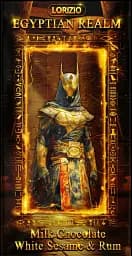 Шоколад молочний Lorizio з родзинками, смаженим кунжутом та ромом "EGYPTIAN REALM" 100 г