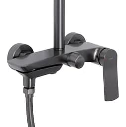 Душова система універсальна Qtap Slavonice Gunmetal Black PVD з виливом QTSLA111GMB45910 - мініатюра 3