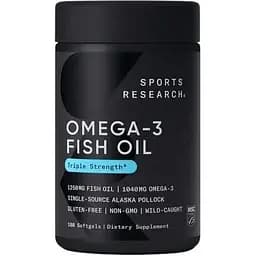 Риб'ячий жир Sport Research Omega-3 Fish Oil 1250 mg Triple Strength, 180 капсул