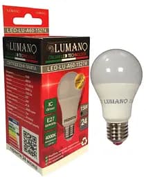 Лампа LED A60-15W-E27-4000K 1350Lm LU-A60-15274 TM LUMANO 