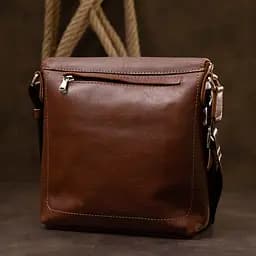 Чоловіча шкіряна сумка через плече GRANDE PELLE 24х24х5 см sum0015581 - мініатюра 8