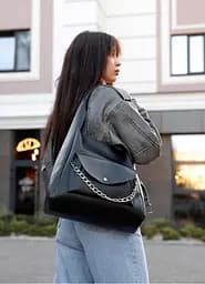 Женская сумка Sambag HOBO BLISS Черная 31 х 31 х 12 см (53453001)