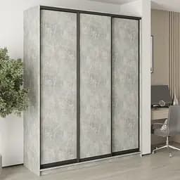 Шафа-купе тридверна MebelStar Комбо BG 3ДСП 190x60x240 см Бетон (MBS-9499)