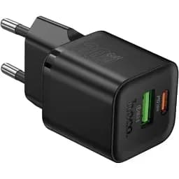 Мережевий зарядний пристрій Hoco N65 Ingenious PD20W+QC3.0 charger(EU) Чорний