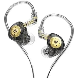 Вакуумні навушники KZ EDX Pro No MIC з динамічним випромінювачем чорні