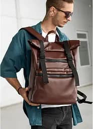 Чоловічий рюкзак ролл Sambag RollTop LTT шоколадний 41 x 30 x 16 см (24238020m) - мініатюра 7
