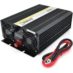Інвертор напруги Orbus ORMS24-2500 (2500Вт), 24/220V, approximated, 2 Shuko, клемні дроти, 6 запобіжників, Box.Q20 - мініатюра 2