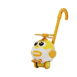 Каталка на палке, 60 см, вертолет-цыпленок 18 см, звук, подвижные детали (в ассортименте)