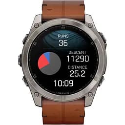 Смарт-годинник Garmin Fenix 8 AMOLED Sapphire 51mm Titanium with Chestnut Leather Band [010-02905-40] [115083] - мініатюра 11