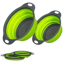 Кошики складні Wester W86 для миття овочів і фруктів 2 шт. Green Gray (do122)