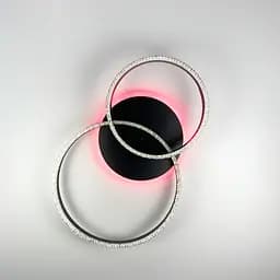 LED люстра на 2 кільця з RGB підсвіткою Line.F А 55061/2В RGB BK