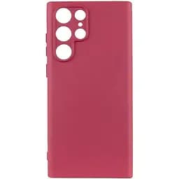 Чохол Lakshmi Silicone Cover Full Camera (A) для Samsung Galaxy S24 Ultra Бордовий / Marsala