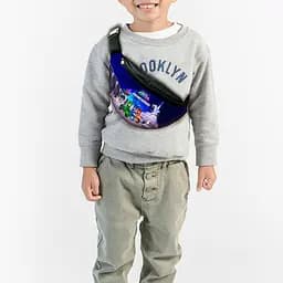 Сумка-бананка детская герои в масках с принтом ,32х15см,для мальчика,сумка через плечо (00130)