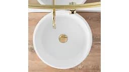Умивальник Rea Helen 42,5x42,5 gold white (REA-U6978), Матова - мініатюра 5
