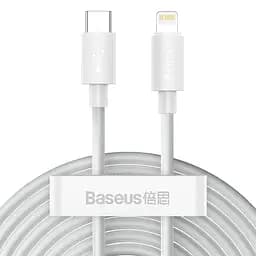 Кабель Baseus Type-C to Lightning Simple Wisdom Cable Kit набор 2 штуки 1.2 m (TZCATLZJ-02)