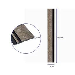 Рейка декоративна Wall Sticker PS 2900х120х12 мм Сіро-коричневий із золотими вкрапленнями SW-00002138 - мініатюра 3