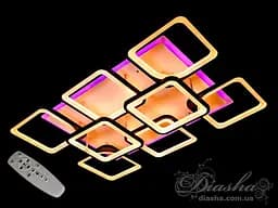 Світлодіодна люстра Diasha 8060/6+2BK LED 3color dimmer - мініатюра 1