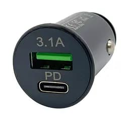 Автомобильное зарядное устройство XON UniLink Type-C 15W (PD15) + 5V/3.1A Black (CU00AC31AB 3395)