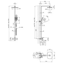 Душова система Kroner KRP Edelstahl Kubus - SCH063 (CV022979) - мініатюра 10