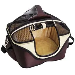 Сумка-переноска лежак для тварин Croci Fast & Easy 49х40х35 см до 15 кг коричнево-бежева (C2058886+)