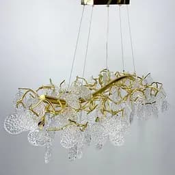 Видовжена люстра у формі гілочки з пелюстками Line.F Y 07/L1200 GD