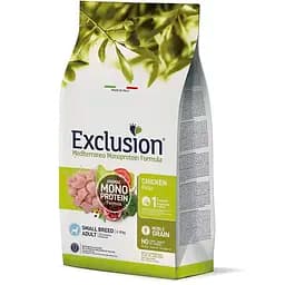 Сухий корм для дорослих собак дрібних порід Exclusion Noble Grain Adult Chicken Small Breed, з м’ясом курки, 2 кг