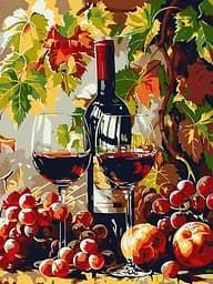 Набор для росписи по номерам Осеннее вино, 30x40 см, КНО5705