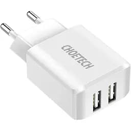 Зарядний пристрій Choetech (2USBх2A) White (C0030)