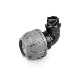 Коліно Bradas для труб PE 25 мм x 3/4 PN10 із зовнішнім резьбой (DSRA10K25M34)