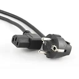 Кабель питания от сети PC-186, черный, 1.8 м, Atcom, CEE 7/7 - IEC C13, 3x0.75 мм², угловой разъем (15270)