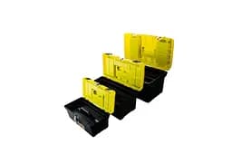 Комплект ящиків для інструментів переносних MasterTool 79-2001 12.5"х16"х19" у наборі 3 шт. жовті - мініатюра 4