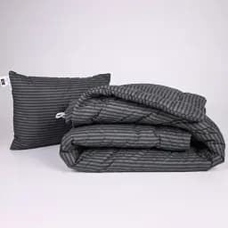 Набір MirSon №1075 Сolor Fun Line Stripe Black Tencel 220 х 240 см чорний (2200010876598)