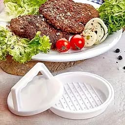 Прес для бургерів та котлет ручна прес-форма для гамбургерів, Kitchen Master Білий 87320 - мініатюра 7