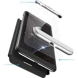 Чохол-накладка GKK 3 in 1 Hard PC Case Xiaomi Redmi 6A Silver/Black - мініатюра 2