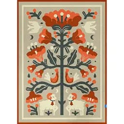 Плед Orner Вічне дерево життя світлий 130 x 170 см