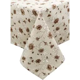 Скатертина Прованс Господиня Квіти 220х136 см коричнева (31590)