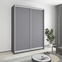 Шафа-купе дводверна MebelStar Уні AL 2ДСП 180x45x240 см Антрацит (MBS-3922)