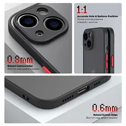 Чехол-накладка для Realme C55, Frosted Matte, черный, противоударный чехол с защитой всего корпуса, термополиуретан TPU + поликарбонат PC, ArmorStandart (ARM70482) - мініатюра 3