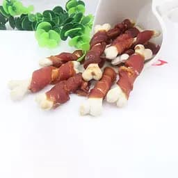 Сладости для собак Селянські Смаколики кальциевые косточки с уткой 7 см 500 г