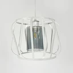 Підвісний світильник із графітовим плафоном у білому корпусі 32×23 см | Арт. 12682/1 WT+GR | Line F