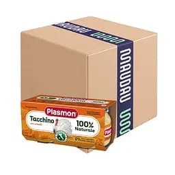 Уцінка. Набір м'ясного пюре Plasmon Індичка 2 шт. х 80 г 
